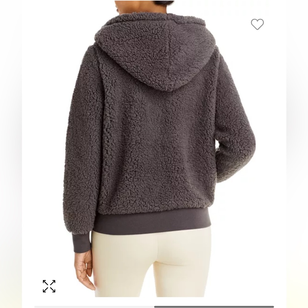 Marc New York $69 Performance Charcoal Plush Hoodie Jacket Sherpa Teddy Bear Zip - Picture 2 of 7